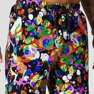Fabletics The One Short 7" Men's Medium — Multicolor Abstract Gym Swim Trunks